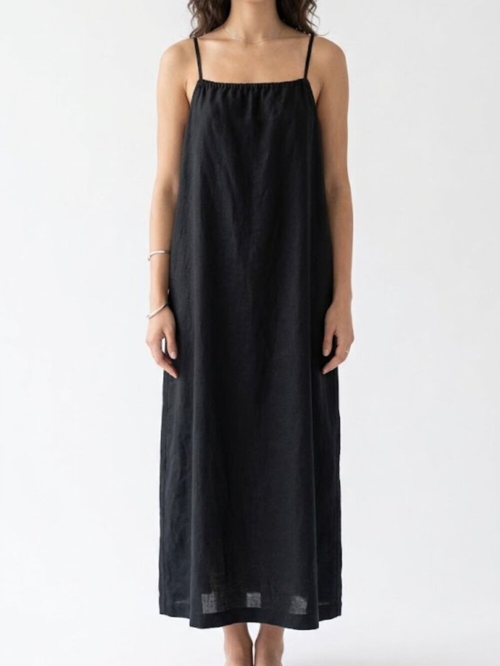 Black Column Slip Maxi Dress _ A New Day_ Size M